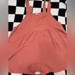 Terracotta Jumpsuit with Button Straps